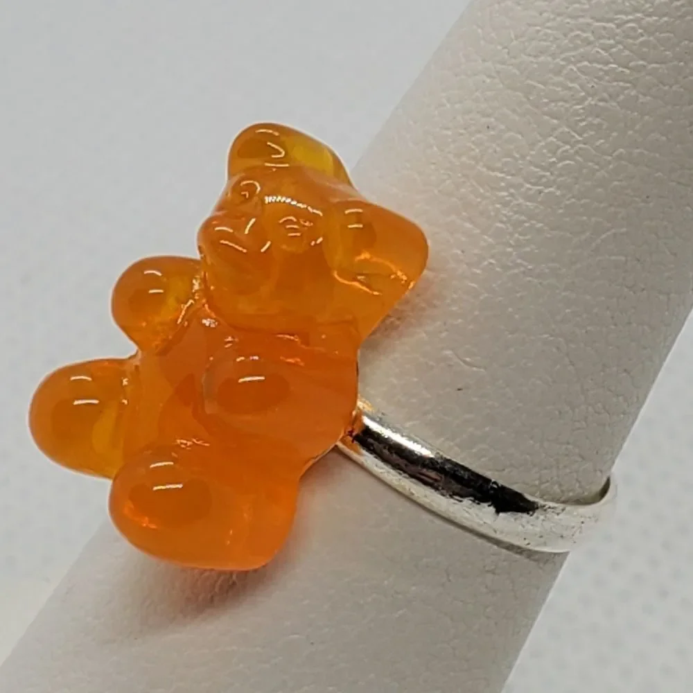 Orange Gummy Bear Adjustable Ring